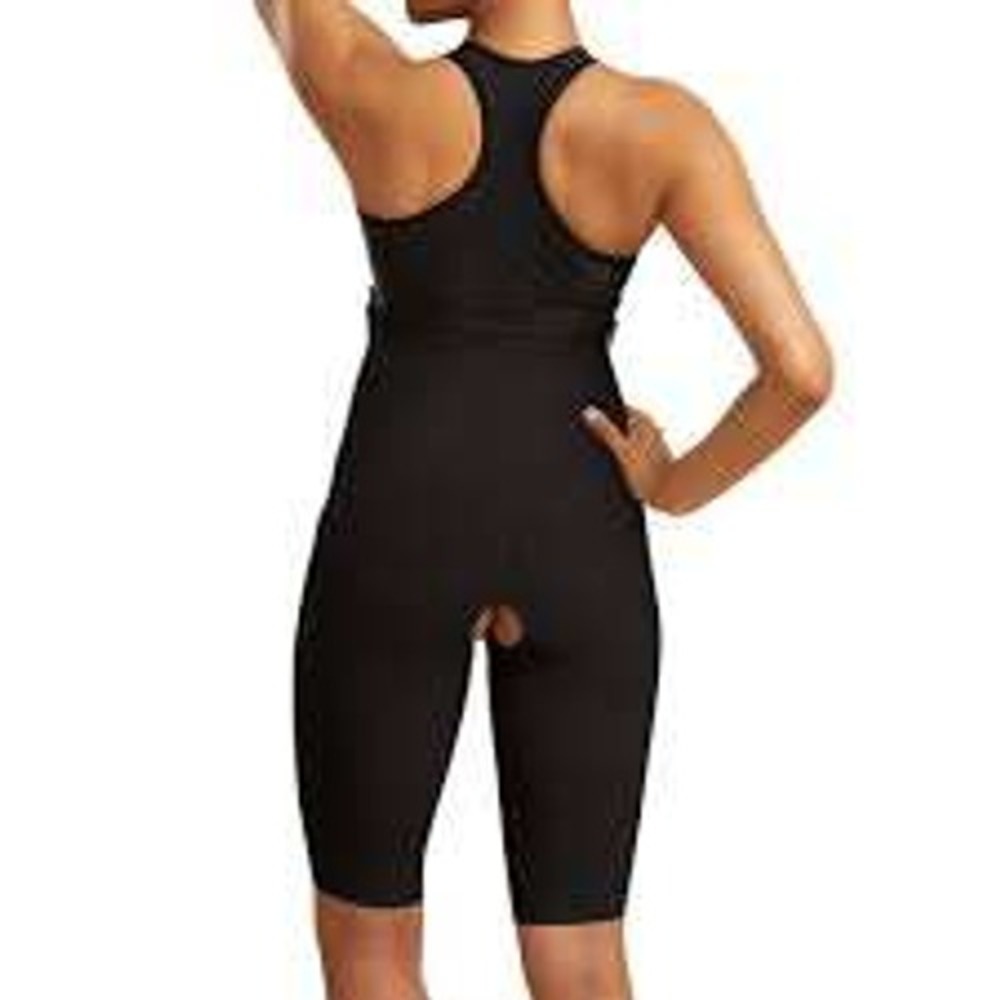Marena Recovery High-Waist Girdle Short-Length Style LGS Black Small Open Crotch